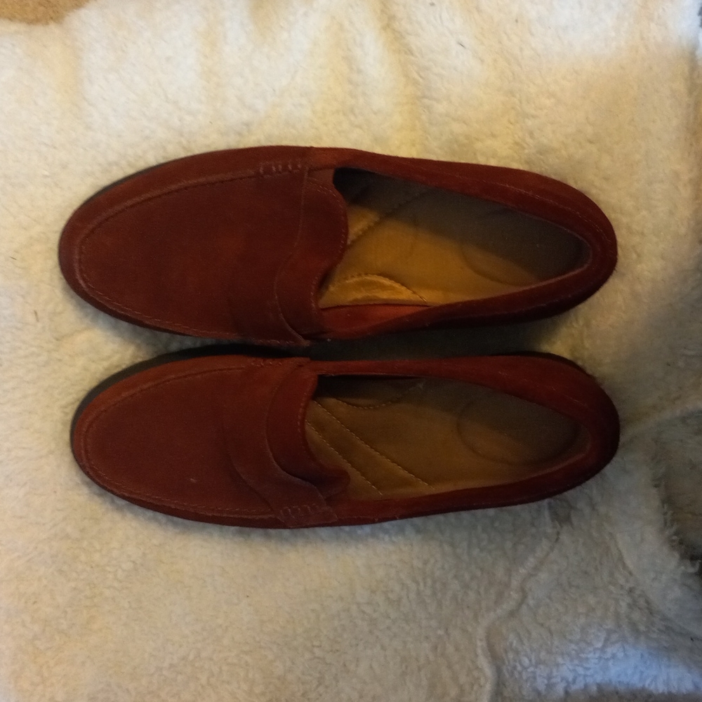 Clark's Red Loafers